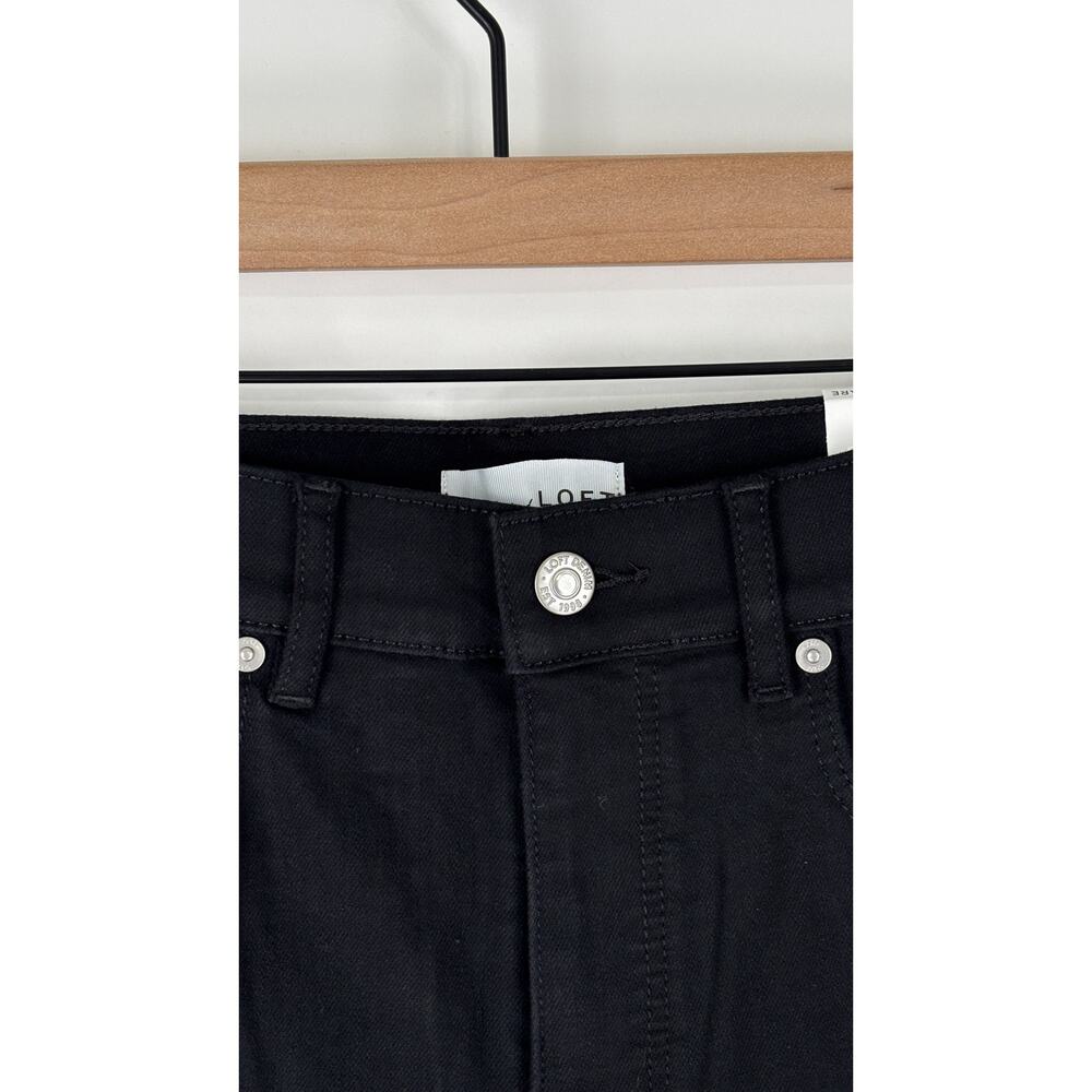 Loft The Slim Flare High Rise Black Denim Jeans Womens Size 6 New - Picture 4 of 11